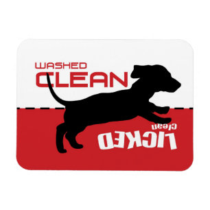 Weiner Dog Puppy Dishwasher Magnet - Licked Clean