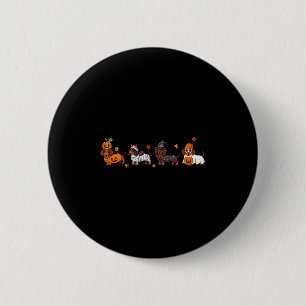 Weiner Dog Witch Happy Halloweenie Cute Halloween  6 Cm Round Badge