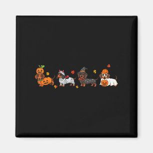 Weiner Dog Witch Happy Halloweenie Cute Halloween  Magnet