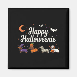 Weiner Dog Witch Happy Halloweenie Cute Halloween Magnet