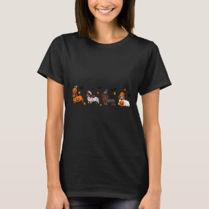 Weiner Dog Witch Happy Halloweenie Cute Halloween  T-Shirt