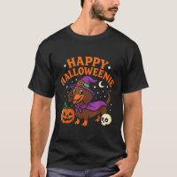Weiner Dog Witch Happy Halloweenie Cute Halloween