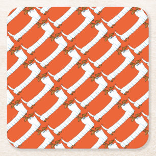 Weiner-Ghostr Square Paper Coaster