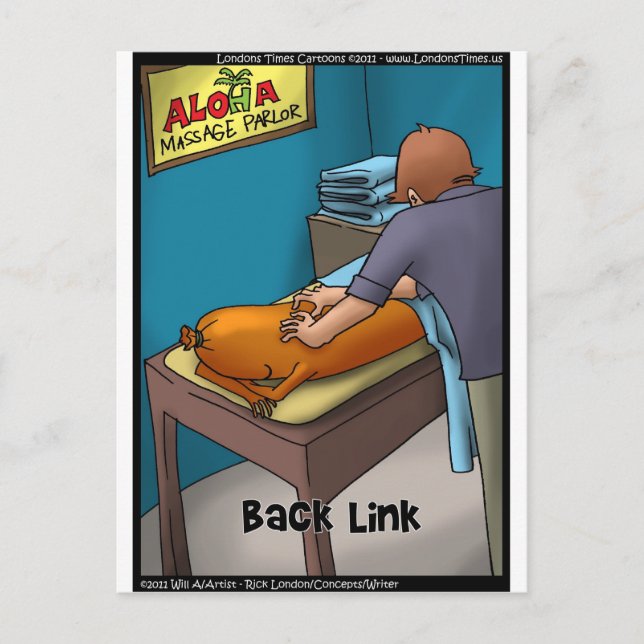 Weiner Massage aka Backlink Funny Gifts & Cards (Front)