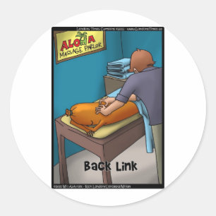 Weiner Massage aka Backlink Funny Gifts & Cards Classic Round Sticker