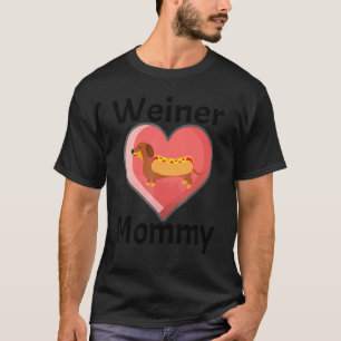 Weiner Mummy Dachshund Weenie Dog Heart Love Moth T-Shirt