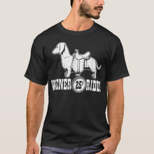 Weiner Rides  Funny Dachshund T  T-Shirt
