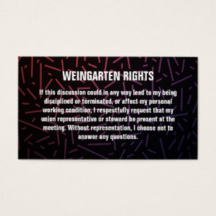 Weingarten Rights Business Cards