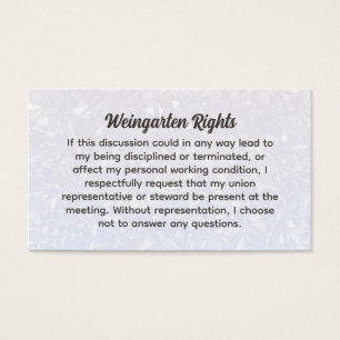 Weingarten Rights Business Cards