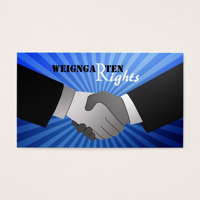 Weingarten Rights Business Cards (Front)