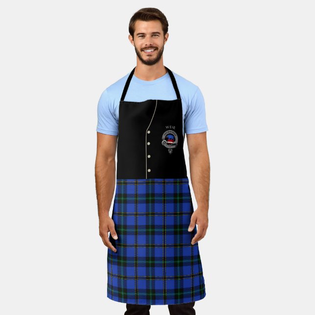 Weir Clan Badge & Tartan Kilt Apron (Worn)