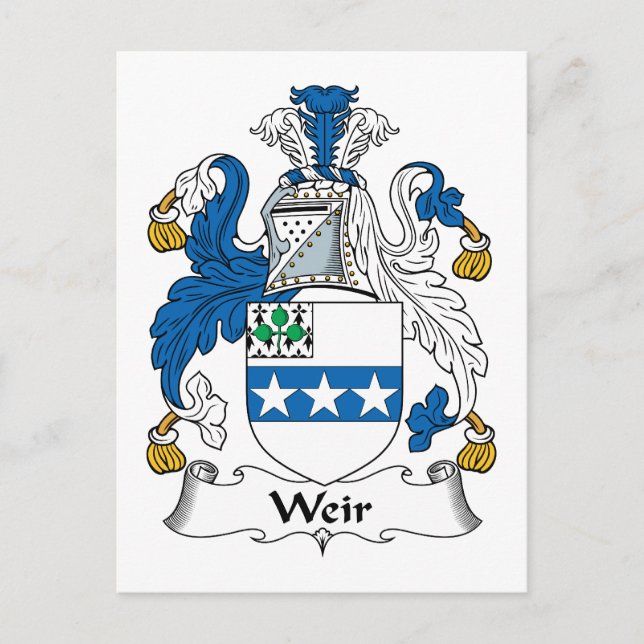 Weir Family Crest Postcard (Front)