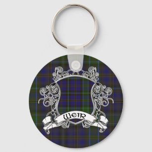 Weir Tartan Shield Key Ring