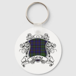 Weir Tartan Shield Key Ring