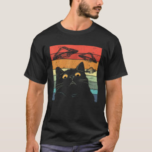 Weird Alien Cat UFO  Cat T-Shirt