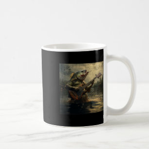 Weird B Fish Playing B Guitar Funny Cursed Meme Coffee Mug