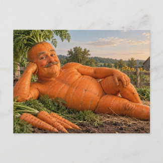 Weird Carrot Man Postcard