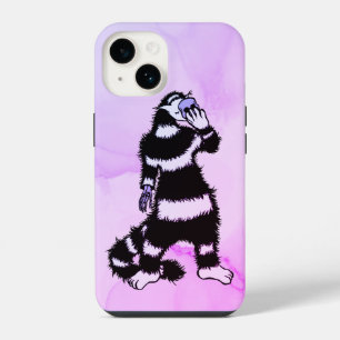 Weird Cat Skull Mask Whimsical Gothic iPhone 14 Case