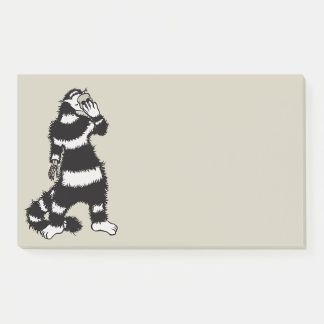 Weird Cat Skull Mask Whimsical Gothic Post-it Notes (Front)