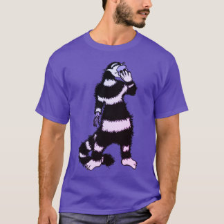 Weird Cat Skull Mask Whimsical Gothic T-Shirt