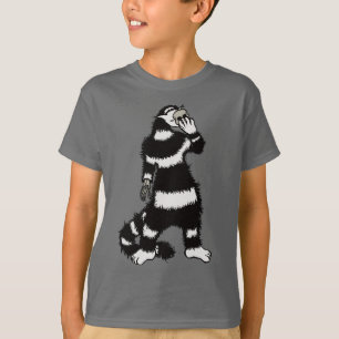 Weird Cat Skull Mask Whimsical Gothic T-Shirt