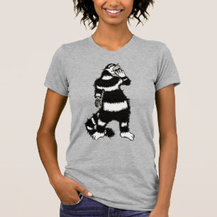 Weird Cat Skull Mask Whimsical Gothic T-Shirt