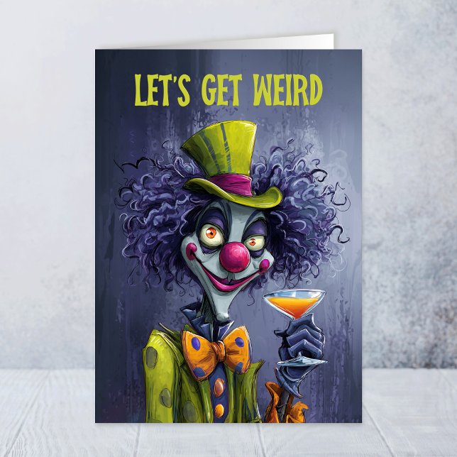 Weird Circus Clown Birthday Greeting Card (Creator Uploaded)
