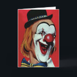 Weird Clown Birthday Card<br><div class="desc">Custom restored,  high quality vintage clown image.</div>