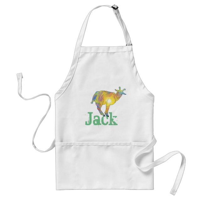 Weird Colourful Goat Funky Psychedelic Animal Art Standard Apron (Front)