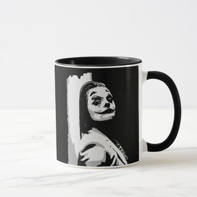 Weird creepy clown smiling mug (Right)