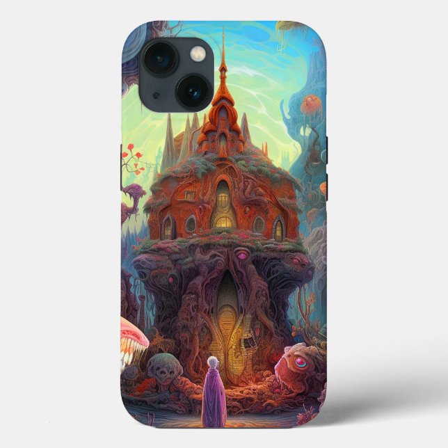 Weird Creepy House Surreal Art Case-Mate iPhone Case (Back)