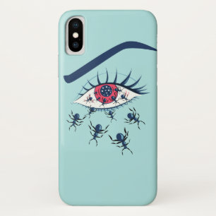 Weird Creepy Red Eye With Crawling Ants iPhone X Case