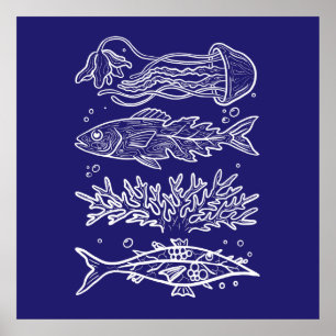 Weird Deep Sea Fish Poster