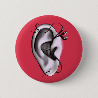 Weird Ear Monster Digital Art 6 Cm Round Badge