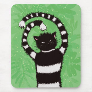 Weird Evil Cat Nature Lover Mouse Mat