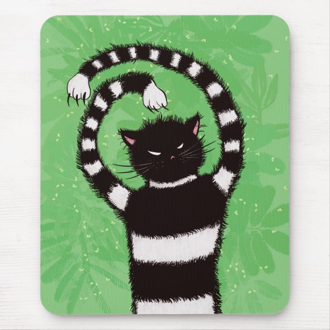 Weird Evil Cat Nature Lover Mouse Mat (Front)