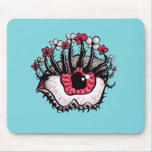 Weird Eye Melt Creepy Psycho Psychedelic Art Mouse Mat
