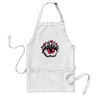 Weird Eye Melt Creepy Psycho Psychedelic Art Standard Apron