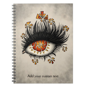 Weird Eye Of Lava Digital Art Custom Text Notebook