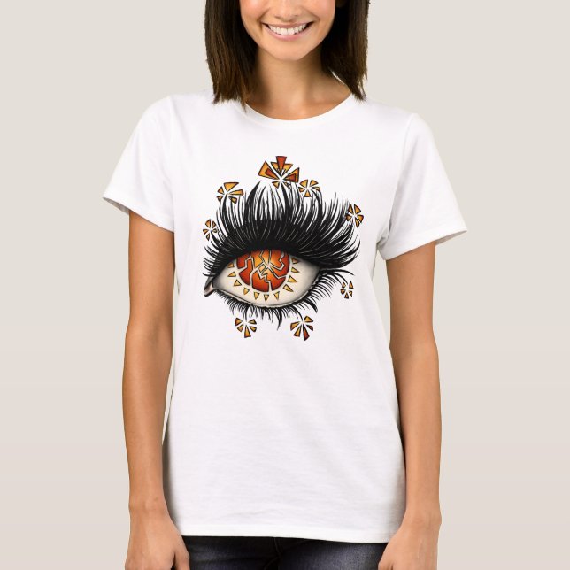 Weird Eye Of Lava Digital Art T-Shirt (Front)