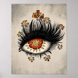 Weird Eye Of Lava Digital Dark Art Poster