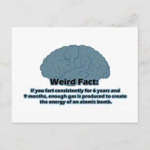 Weird Fact - Atomic Fart Postcard