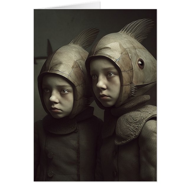 Weird Fish Twins All Occasions Greeting Card (Front)