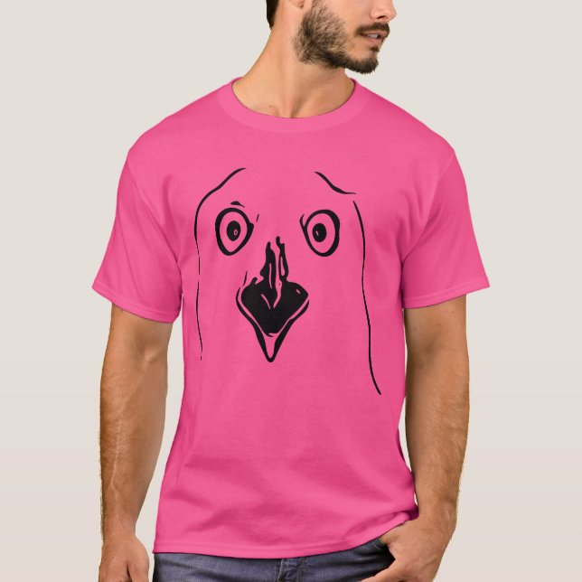 Weird Funny Bird With Beak And Eyes boy T-Shirt (Front)