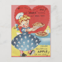 Weird Funny Mince Apple Pie Waitress Valentine