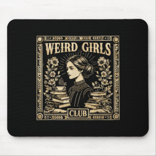 Weird Girls Club Vintage Feminist Gothic Art Mouse Mat