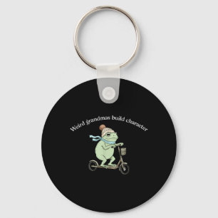 Weird Grandmas Build Character Funny Frog S Key Ring