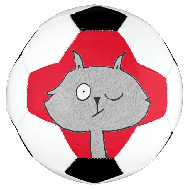 Weird Grey Cat  Football (Front)