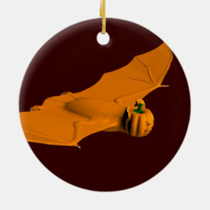 Weird Halloween Bat Ceramic Tree Decoration