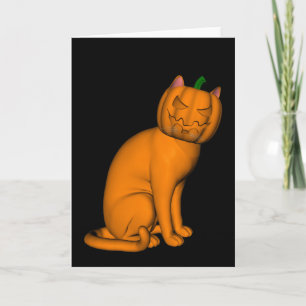 Weird Halloween Cat Card